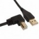 Udg U 95006 BL - Câble UDG USB 2.0 a-b Noir Coudé 3m