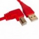 Udg U 95005 RD - Câble UDG USB 2.0 A-B Rouge Coudé 2m