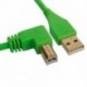 Udg U 95005 GR - Câble UDG USB 2.0 A-B Vert Coudé 2m