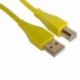 Udg U 95003 YL - Câble UDG USB 2.0 A-B Jaune Droit 3m