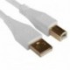 Udg U 95003 WH - Câble UDG USB 2.0 A-B Blanc Droit 3m
