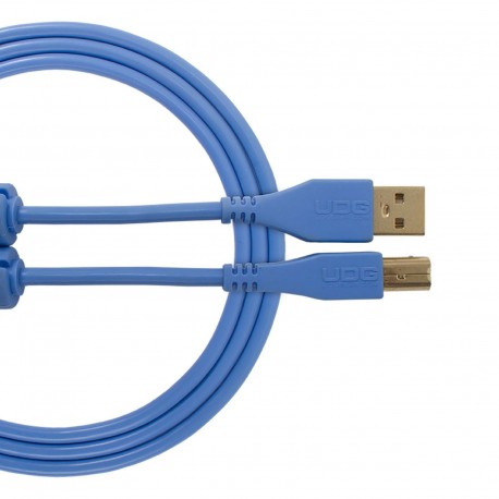 Udg U 95003 LB - Câble UDG USB 2.0 A-B Bleu Droit 3m