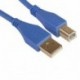 Udg U 95003 LB - Câble UDG USB 2.0 A-B Bleu Droit 3m