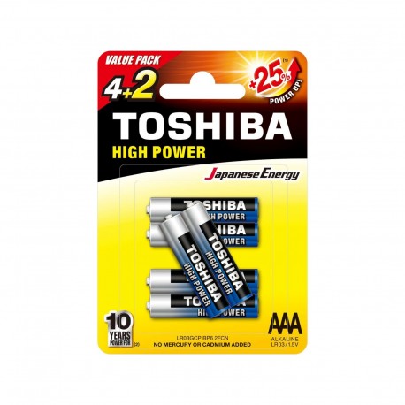 Toshiba LR03GCP BP-6 2F CN - Piles LR03 - Pack de 6