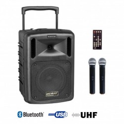 Power Acoustics BE 9208 UHF ABS - Sono portable CD MP3+USB+Bluetooth+DIVX + 2 Micros main UHF