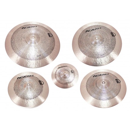 Agean Cymbals SE-P5 - Set 5 Cymbales Samet 10-14-16-18-20 - Bronze B20