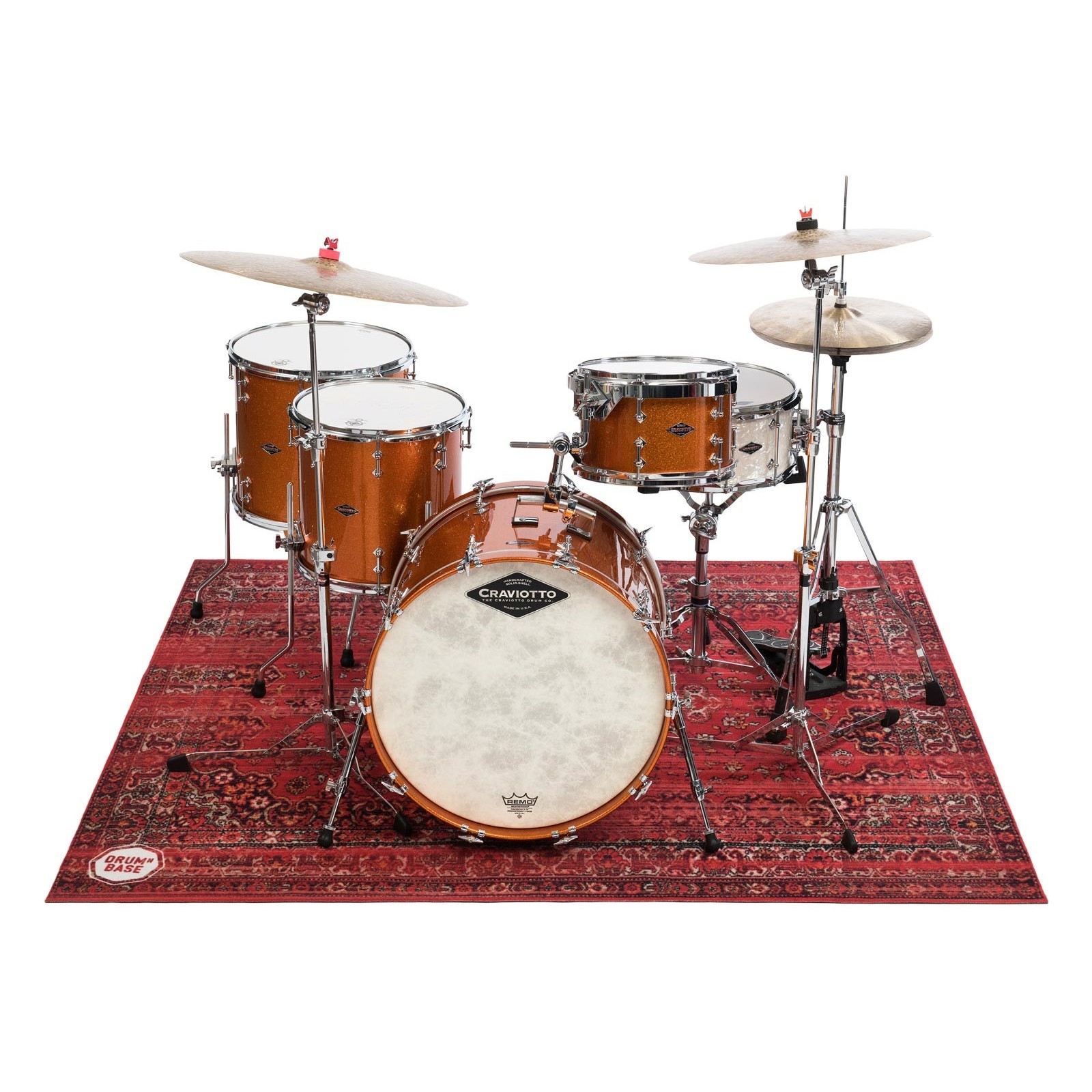 Carlsbro DRUM MAT - Tapis de batterie, 150 x 120 cm, avec housse