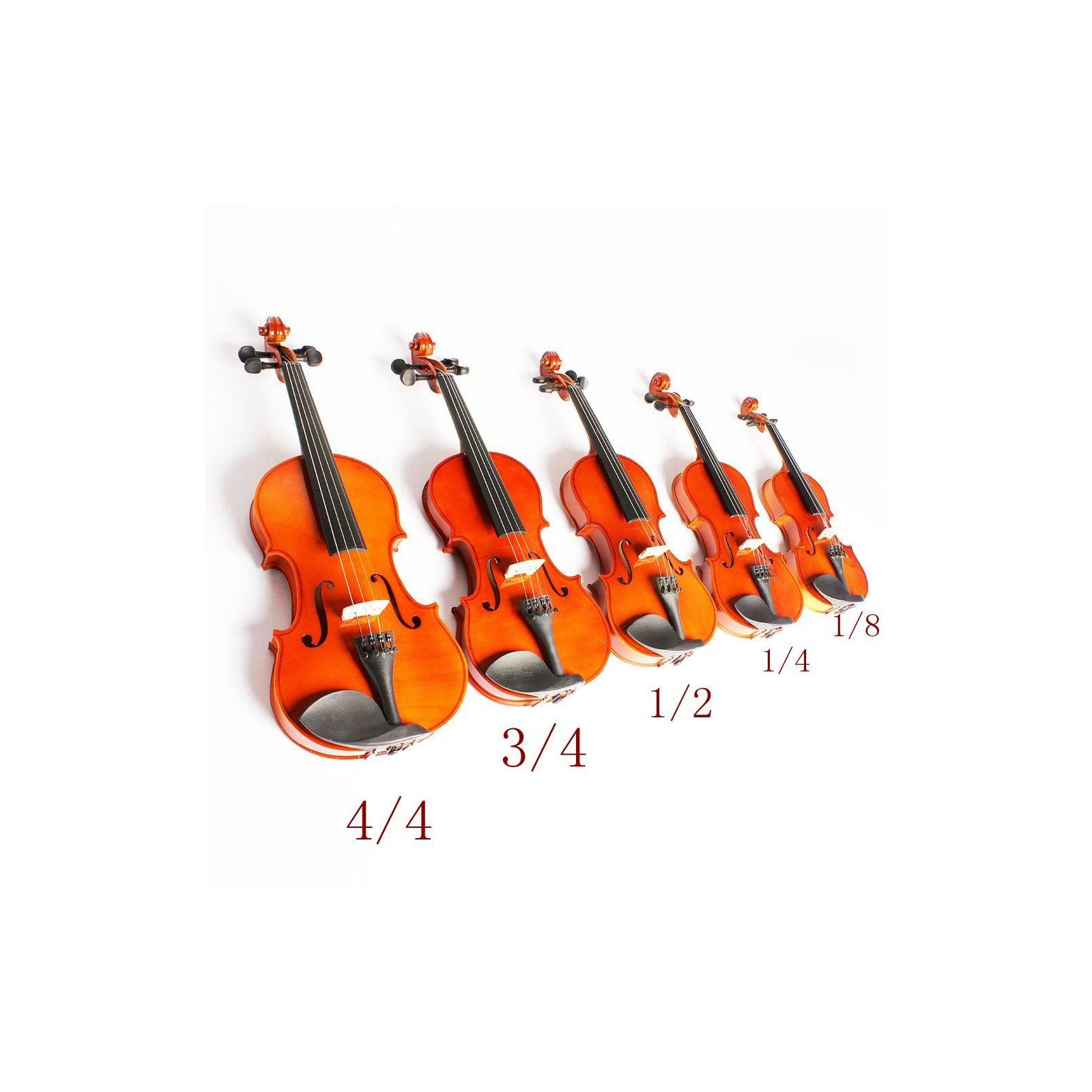 Violon 4/4 pleine grandeur avec étui, épaulière, archet, colophane