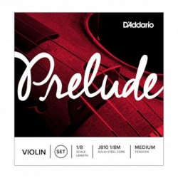 D'Addario J810-1-8M - Jeu de cordes Prelude Medium pour violon 1/8