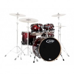 PDP by DW PD806030001 - Shellset Concept Maple Red to Black Sparkle