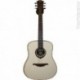 Lâg TSE1D - Guitare acoustique dreadnough table cèdre rouge massif finition verni blanc