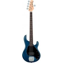 Sterling by Music Man RAY5-TBLS-R1 - Basse electrique active SUB StingRay5 Transparent Blue Satin