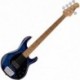 Sterling by Music Man RAY34QM-NBL-M2 - Basse electrique active Quilted Maple Neptune Blue manche érable avec housse