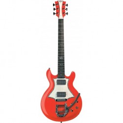 Lâg RR2000-RRD - Guitare electrique Made In France Roxane Racing 2000 Red double cut HH Bigsby touche ébène avec housse