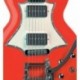 Lâg RR2000-RRD - Guitare electrique Made In France Roxane Racing 2000 Red double cut HH Bigsby touche ébène avec housse