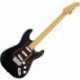 G&L TLEG-BLK-M - Guitare électrique type Stratocaster Standard Gloss Black pickguard noir manche erable