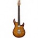 Sterling by Music Man LK100-HZB - Guitare électrique Steve Lukather Flame Maple Hazel Burst avec housse