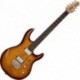 Sterling by Music Man LK100-HZB - Guitare électrique Steve Lukather Flame Maple Hazel Burst avec housse