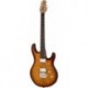 Sterling by Music Man LK100-HZB - Guitare électrique Steve Lukather Flame Maple Hazel Burst avec housse