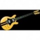 Lâg RR1500-RYE - Guitare électrique Made In France Roxane Racing 1500 Yellow touche ébène avec housse