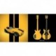 Lâg RR1500-RYE - Guitare électrique Made In France Roxane Racing 1500 Yellow touche ébène avec housse