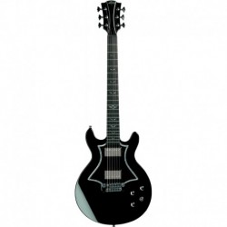 Lâg RR1500-BLK - Guitare electrique Made In France Roxane Racing 1500 Black touche ébène avec housse