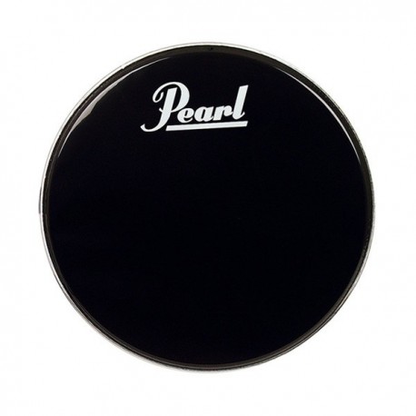 Pearl EB18BDPL - Peau de timbre 18" pour grosse caisse noire avec logo