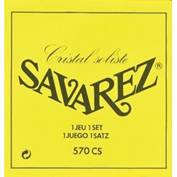 Savarez 570CS - Jeu de cordes Cristal Solist Tension Forte pour guitare classique