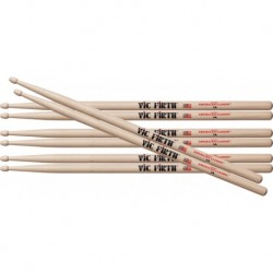 Vic Firth P5A.3-P5A.1 - Pack de 3 paires de baguettes American Hickory 5A + 1 offerte