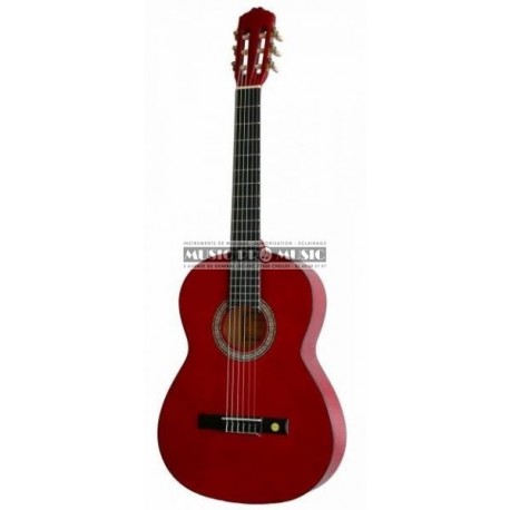 Miguel Almeria PS500053 - Guitare classique 4/4 rouge