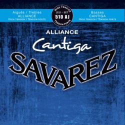 Savarez 510AJ - Jeu de cordes Alliance-Cantiga Bleu tirant fort pour guitare classique