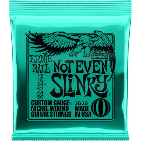 Ernie Ball 2626 - Jeu de cordes Not even slinky 12-16-24p-32-44-56 pour guitare électrique