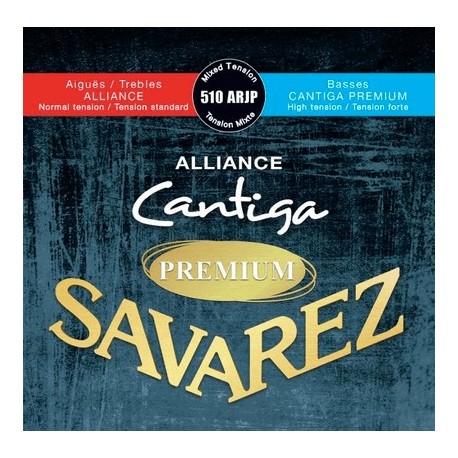 Savarez 510ARJP - Jeu de cordes Cantiga Premium Tension Mixte pour guitare classique