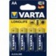 Varta LR06 - Pile 1.5V AA par 4 sous blister