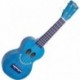 Mahalo U-SMILE-TBU - Ukulele Soprano Bleu Mate Translucide Smile + housse