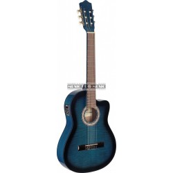 Stagg C546TCE-BLS - Guitare électro/acoustique classique cutaway avec EQ à 4 bandes