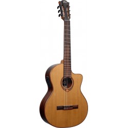 Lâg OC118CE - Guitare classique cutaway électro-acoustique table cèdre rouge massif finition brillante