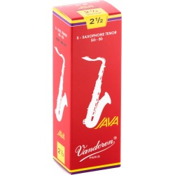 Vandoren SR2725R - Boite de 5 anches Java Red force 2,5 pour saxophone Tenor