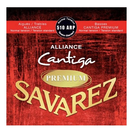 Savarez 510ARP - Jeu de cordes Alliance-Cantiga Premium Rouge tirant normal pour guitare classique