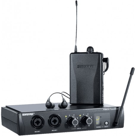 Shure EP2TR112GR-K9 - Système complet UHF ear-monitoring PSM200 avec intras SE112 Bande K9E