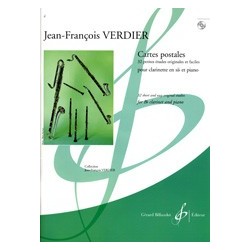 Jean-François Verdier - Cartes Postales - Clarinette et Piano - Recueil + CD