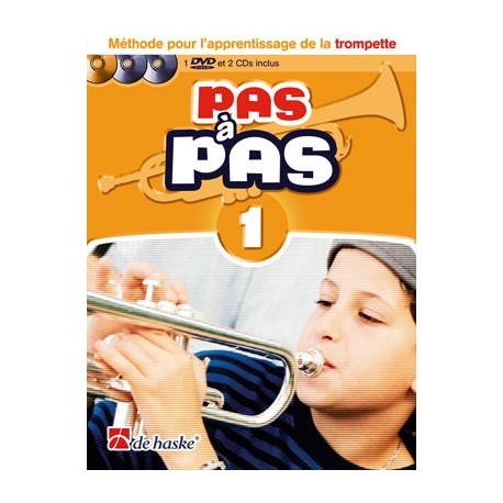 Jaap Kastelein/Klaas de Jong - Pas à Pas 1 Trompette - Trompette - Recueil + 2 CDs + DVD