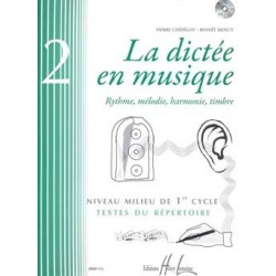 Pierre Chepelov/Benoit Menut - La dictée en musique Vol.2 - milieu du 1er cycle - Solfege - Recueil + CD