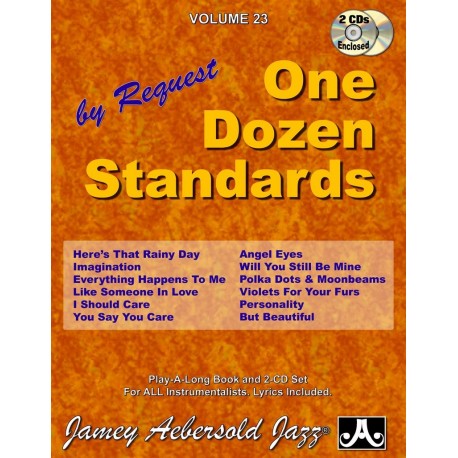 Jamey Aebersold - One Dozen Standards - Flute, Violin, Guitar, Clarinet, Trumpet, Saxophone, Trombone, Chords - Recueil + 2 CDs