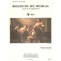 Yves Callier - Regles Du Jeu Musical - Theory Work Books - Recueil