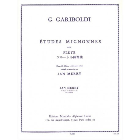 Giuseppe Gariboldi - Etudes mignonnes Op.131 - Flûte Traversière - Conducteur