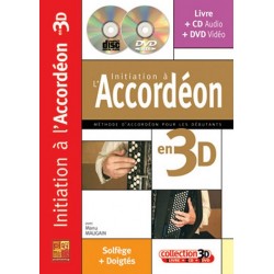Manu Maugain - Initiation Accordeon 3D - Accordéon - Recueil + CD + DVD