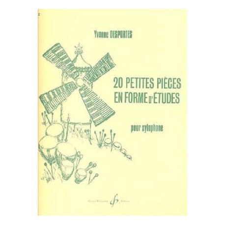 Yvonne Desportes - 20 Petites Pieces En Forme D'Etudes - Percussion - Recueil