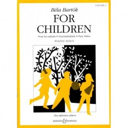 Béla Bartók - For Children Volume One - Piano - Recueil