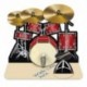 3D Card Drum Set - Carte de remerciements